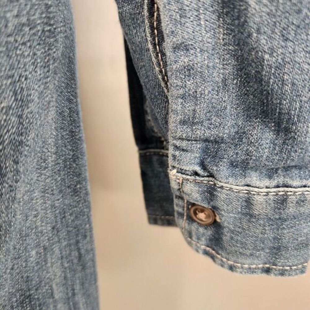 Old Navy Girls Denim  Shirt Dress Size XL (14) Collared Button Up Front Pocket‎ - Picture 7 of 10